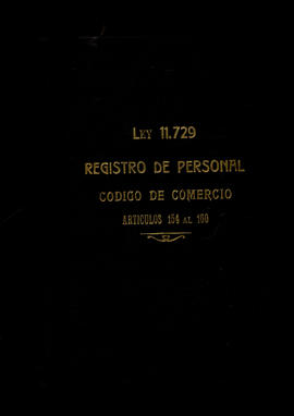 Ley 11.729 Registro de Personal