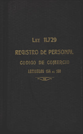 Ley 11.729 Registro de Personal