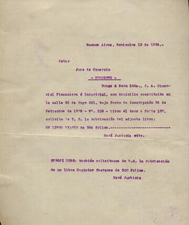 [Carta a juez de comercio]