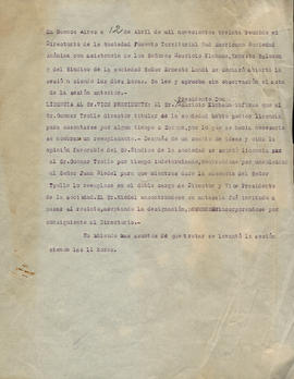 [Copia mecanografiada del acta del 12 de abril de 1930]