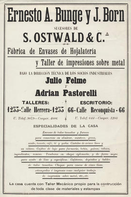 [Fábrica de Envases de Hojalatería y Taller de impresiones sobre metal]