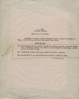 [Convocatoria a Asamblea General Ordinaria]