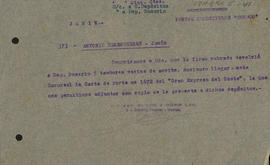 [Comunicaciones de Bunge y Born a Antonio Berengueres]
